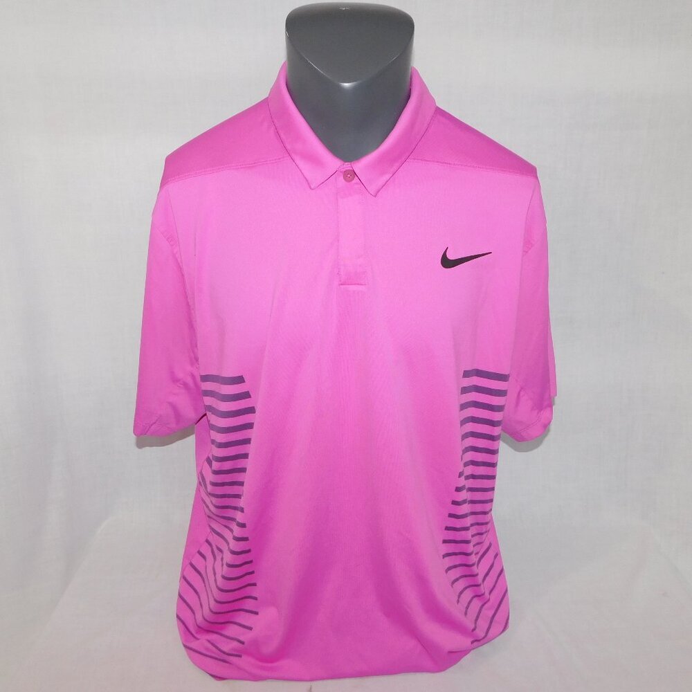 Nike Golf Dri Fit Light Purple Short Sleeve Polo Shirt Mens XL